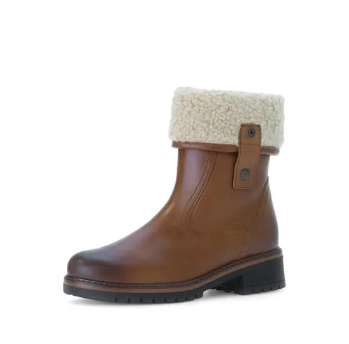 Gabor Damen Chelsea Boots - Elegante Stiefeletten in Camel - Stilvolle Chelsea Boots aus Lack mit flachem Absatz und Reißverschluss. Ideal für den Übergang, kombinierbar mit verschiedenen Outfits. Bequeme Weblamm-Innensohle sorgt für hohen Tragekomfort.