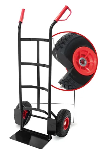PU-Sackkarre Basis 150 KG - Vielseitige Transporthilfe - Sack- & Fasskarre mit max. Tragkraft von 150 kg. Ideal für runde Gegenstände und ausgestattet mit pannensicheren Polyurethan-Rädern – nie wieder aufpumpen!