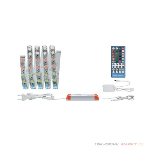 Paulmann MaxLED 500 RGBW LED-Streifen Basis-Set - LED Streifen mit individueller Farbsteuerung für beeindruckende Innenbeleuchtung, inklusive Fernbedienung und erweiterbar mit zusätzlichen Farbbändern.