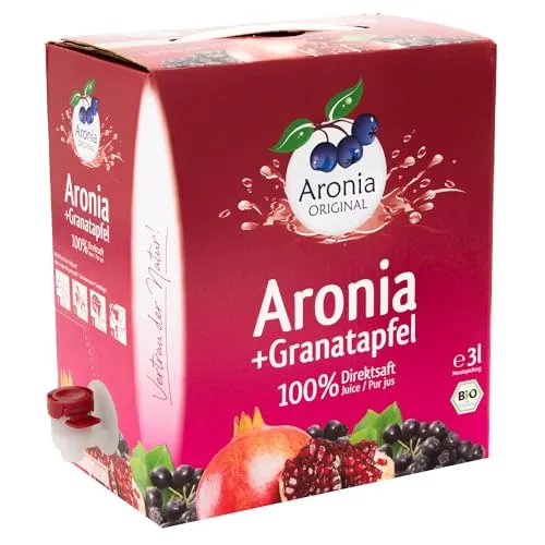 Aronia ORIGINAL Bio Aronia + Granatapfel Muttersaft 3L von Aronia Original