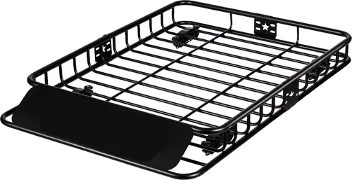 SucceBuy Dachgepäckträger-Ladungskorb, 117,5 x 91,5 x 11,4 cm, Hochleistungs-Dachträger, 90,7 kg Kapazität, universeller Gepäckhalter für SUV, LKW, Fahrzeug