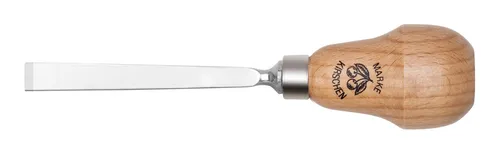 Kirschen Kerbschnitzbeitel 6 mm mit Birnenheft gerade mit gerader Schneide - 5601006