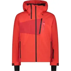 CMP Herren Ski- und Snowboardjacke in Rot, Größe 54 - Wasserabweisende Herren Ski- und Snowboardjacke von CMP, Größe 54 - ideal für Outdoor-Aktivitäten mit reflektierenden Details und abnehmbarer Kapuze.