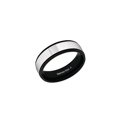Amor Ring Edelstahl Herren Ringe, Silber, Kommt in Schmuck Geschenk Box,