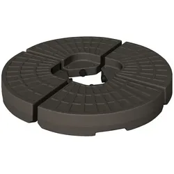 Outsunny Schirmgewicht 4-TLG. - Robuster Schirmständer mit variablem Gewicht - Schirmständer-Set mit 4 separaten Gewichten, befüllbar mit bis zu 17 kg Wasser oder 25 kg Sand für optimalen Halt. Hergestellt aus wetterfestem HDPE Kunststoff.