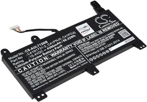 Akku kompatibel mit Asus Typ C41PNJ5, 15,4V, Li-Polymer