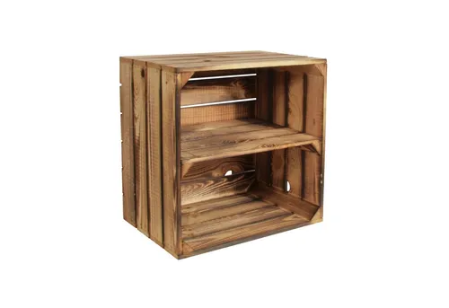 CHICCIE Weinregal Wino - Geflammt aus Holz - Weinregal aus hochwertigem geflammtem Holz, bietet Platz für 6 Flaschen und verleiht deinem Zuhause einen rustikalen Charme.