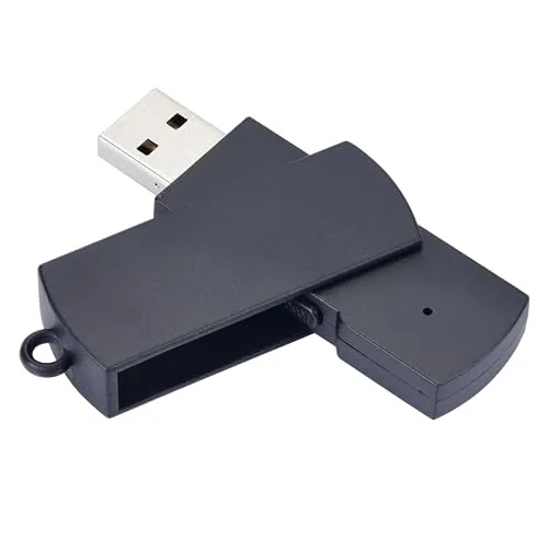 Aufnahmegerä USB Digitaler Voice Recorder Geräuschaktivierte Aufnahmegerät Diktiergeräte (64G) mit Voice Activated für Vorträge Meeting Interview Vorlesung (Black) (Black)