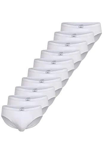 Götzburg Herren 10er-Pack Slips - Herren-Slips aus natürlicher Baumwolle, superleichte Single Jersey Qualität, hautfreundlich und langlebig im praktischen 10er Vorteilspack.