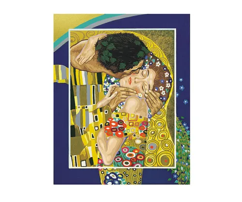 Schipper Malen nach Zahlen Meisterklasse DER KUSS NACH GUSTAV KLIMT 40x50 cm - Kreatives Malset für Kunstliebhaber, ideal für alle Altersgruppen ab 8 Jahren, fördert die Feinmotorik und Kreativität.