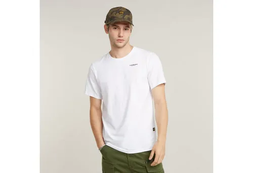 G-STAR T-Shirt Slim Base weiß S - Herren-Shirt in Slim Fit, aus 95% Baumwolle für hohen Tragekomfort, ideal für lässige Looks und Alltag.