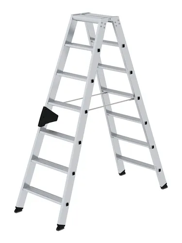 MUNK Stehleiter 40214 – Aluminium mit 2 x 7 Stufen