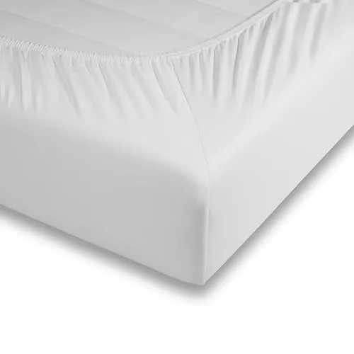 Traumhaft gut schlafen, Spannbettlaken aus Baumwolle, hohe Flexibilität Dank 5% Elasthananteil Größe 120-130 cm x 180-220 cm, Farbe Hellgrau