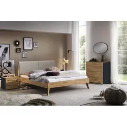 Simone Massivholzbett 140-180 cm, Kernbuche geölt von Hasena