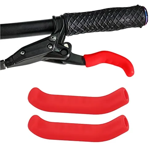 Dioche Bremshebelabdeckung, rutschfeste Silikongriffe für Bremsen, Griffschutz für Mountainbikes, Straßenfahrräder (rot)
