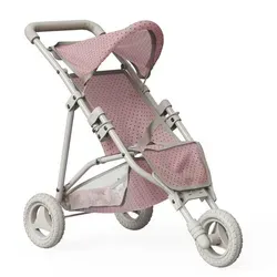 Olivia's World Puppenwagen OL-00002 - Puppenwagen für 16-18 Zoll Babypuppen, leicht und zusammenklappbar, ideal für Ausflüge mit der Puppe. Aus robustem, waschbarem Material mit Sicherheitsgurt und Sonnenverdeck.