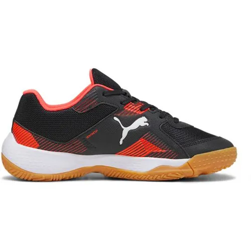 PUMA Kinder Workoutschuhe Solarflash Jr II - Fitnessschuhe für Indoor-Sport, ausgestattet mit ultra-komfortabler Dämpfung und atmungsaktivem Mesh für optimalen Tragekomfort.