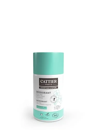 Cattier Paris Deodorant 24h Roll-On - Alkoholfreies Deo für 24h Frische, ideal für empfindliche Haut. Mit Aloe Vera und Salbei, reguliert Schwitzen und spendet Feuchtigkeit. Zieht schnell ein und hinterlässt keine Spuren.