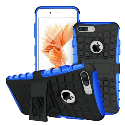 betterfon Oudoor Hülle Kompatibel mit Apple iPhone 7 Plus | Case Panzer Hülle Cover Schutzhülle Etui Bumper | Blau