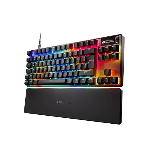 SteelSeries Apex Pro TKL Gen 3 - HyperMagnetic Gaming-Tastatur, OmniPoint 3.0 Switches mit 20x schnelleren Betätigungen und Rapid Trigger für optimales Gameplay