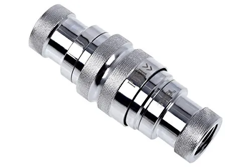 Alphacool Eiszapfen Schnellverschlusskupplungsset G1/4 IG - Chrome - Hochwertiges Schnellverschlusskupplungsset für Computer-Kühlkomponenten, sorgt für einfache Montage und Demontage, mit elegantem Chrom-Finish.
