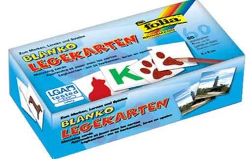 Folia Legekarten blanko, Erinnerungskarten Spiel zum bemalen