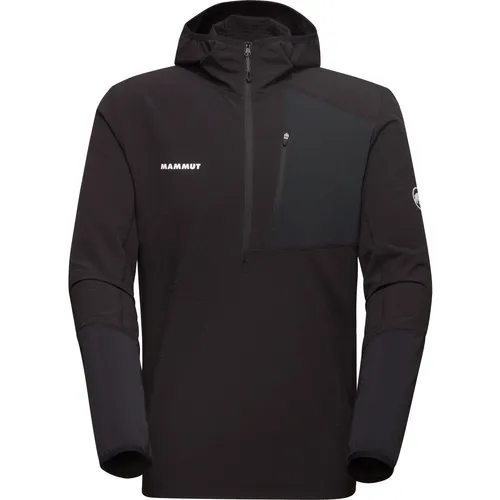 Mammut Madris Light ML Half Zip Hoody Men black (0001) L - Funktionsjacke für Herren, ideal für Outdoor-Abenteuer. Leicht, windabweisend und aus recyceltem Material mit HeiQ Fresh Technologie für frischen Tragekomfort.