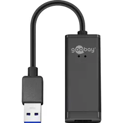 Goobay USB 3.0 Gigabit Ethernet Netzwerkkonverter - WLAN-Zubehör, schneller und stabiler Netzwerkzugang über USB 3.0 für optimale Internetgeschwindigkeit