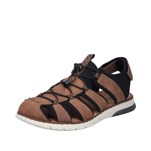 Schwarze Wanderschuhe Gr. 43 - Gepolsterte Sandalen mit Rutschhemmender Sohle - Wanderschuhe mit gepolsterter Decksohle, rutschhemmender Laufsohle und Klettverschluss für optimalen Halt und Komfort beim Wandern.