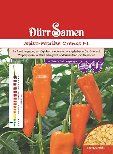 Dürr-Samen - Spitz-Paprika Oranos F1 Saatgut