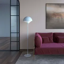 Stehleuchte Herstal, Weiß, für Wohnzimmer, Metall - 150