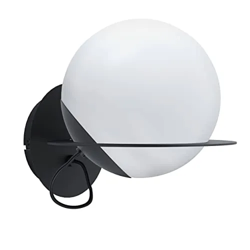EGLO Wandleuchte SABALETE, Dimmfunktion - Moderne Wandlampe in schwarz/weiß mit dimmbarer Funktion für stimmungsvolle Beleuchtung. Ideal für Wohnräume, ohne Leuchtmittel.