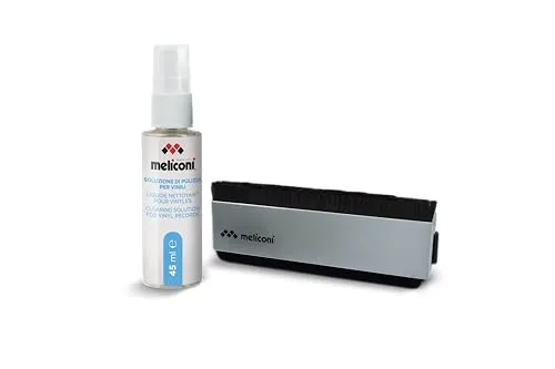 Meliconi Vinyl Profi Reinigungsset für alle Arten von Medien, Farbe Silber
