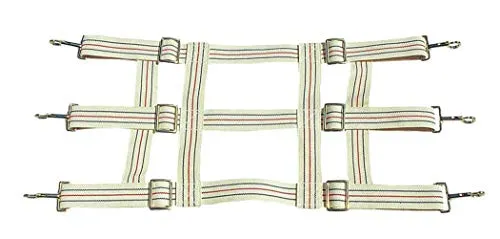 AMKA Boxengitter Boxensperre - Verstellbare Stallgitter - Reitgurte, verstellbare Boxensperre mit extra fester Leinenverstärkung, einfach zu befestigen und sehr stabil dank 6 Karabinern.