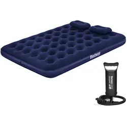 Bestway Luftbett 203 x 152 x 22 cm Queen-Size | Inkl. Air Hammer Handpumpe
