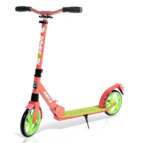 Hurtle Cityroller - Klappbarer Kickscooter für Kinder & Erwachsene - Kickscooter mit verstellbarer Lenkerhöhe (84-98 cm) und großen 20,3 cm Rädern für optimale Stabilität. Ideal für Kinder ab 8 Jahren und Erwachsene, leicht und faltbar für einfachen Transport.