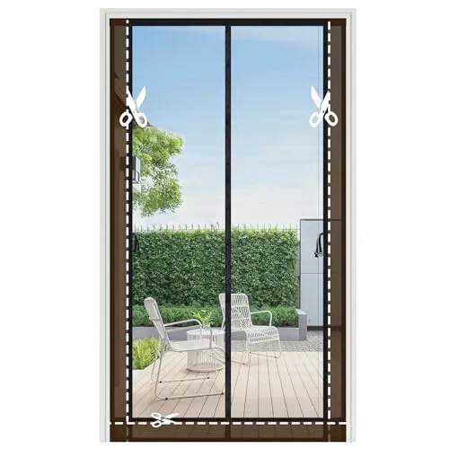 Sekey Fliegengitter Balkontür 110 x 220 cm – Zuschneidbar mit Magnetverschluss