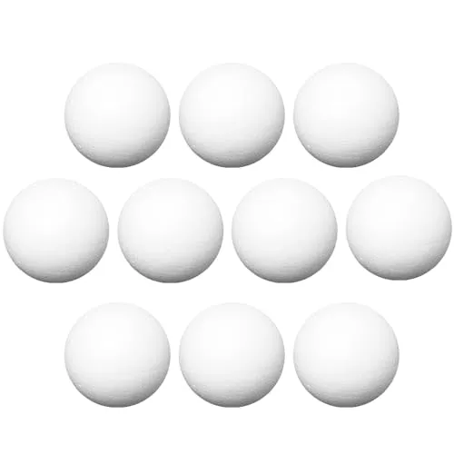 Ideen mit Herz Styropor-Kugeln | Styroporbälle für Paillettentechnik, Serviettentechnik, Filzen, Basteln, Heimwerk, DIY (Ø4 cm - 10 Stück)