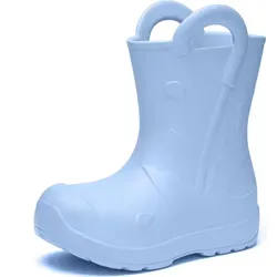 Ladeheid x Camminare Gummistiefel Kinder - Ultraleicht, Wasserdicht, Rutschfest - Hellblau - 30-31 - Die hellblauen Gummistiefel aus ultraleichtem EVA bieten Kindern sicheren Halt dank rutschfester Sohle. Mit fröhlichem Wellen-Design sind sie ideal für Abenteuer in Pfützen und einfach zu reinigen. Perfekt für den Alltag und das Spiel im Freien!