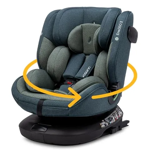 Osann Eno360 2 i-Size Kindersitz – drehbar, Reboarder, 40-150 cm – Universe Green