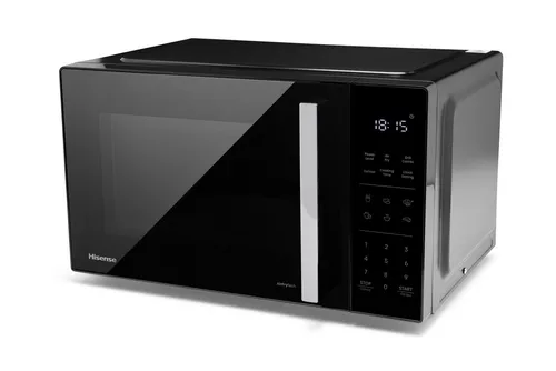 Hisense Mikrowelle H23MOBS5HC - Grill & Heißluft - Mikrowelle mit 23 l Garraum, 900 W Leistung und 10 Leistungsstufen. Ideal für vielseitige Zubereitung dank Grill- und Heißluftfunktion. Antibakterielle Keramik-Beschichtung für einfaches Reinigen.