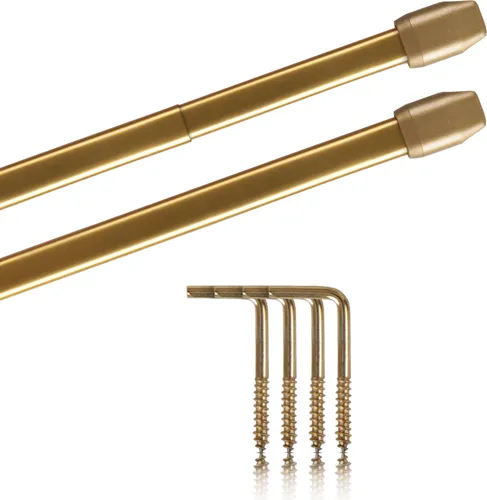 Vitragestangen gold - messing glänzend 40 - 60 cm