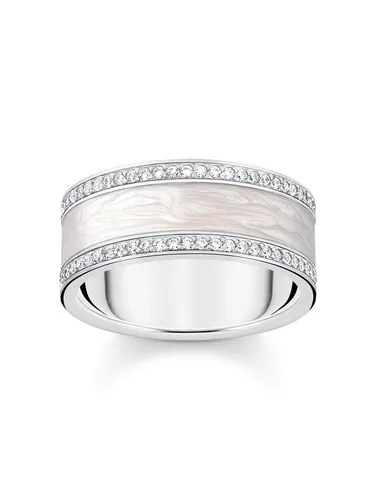 THOMAS SABO Damen Ring mit Steinen aus 925 Sterlingsilber in silber von THOMAS SABO