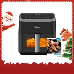 Midea Heißluftfritteuse 5L - Energieeffizient und vielseitig - Heißluftfritteusen mit 5L Fassungsvermögen, HeatXpress Technologie für 90% weniger Öl, 7 Voreinstellungen und Easy-View Fenster für perfekte Ergebnisse.