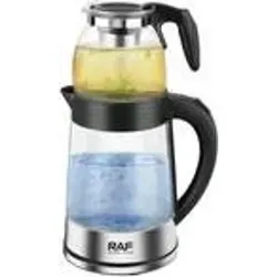 Teekocher elektrische Teemaschine Caydanlik Edelstahl 2,2L in weiß von RAF