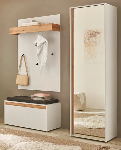 Furn.Design Garderoben-Set Center - Elegante 4-teilige Flurgarderobe - Garderoben-Set 