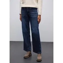 Street One Damen 3716719 Wide Leg Jeans, Indigo Washed, 31W / 32L