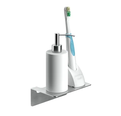 WEISSENSTEIN Badregal Ablage ohne Bohren, Silber - Praktisches Regal für das Badezimmer, einfach zu montieren ohne Bohren und sorgt für Ordnung und zusätzlichen Stauraum.