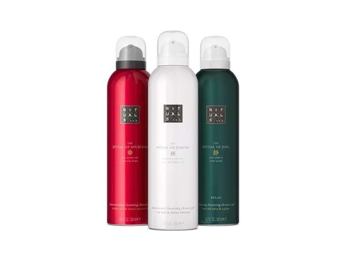RITUALS Das Vorteilspaket Rituale von Sakura, Jing und Ayurveda - 3 x 200 ml Duschschaum, pflegende und revitalisierende Körperpflege für ein entspannendes Duscherlebnis