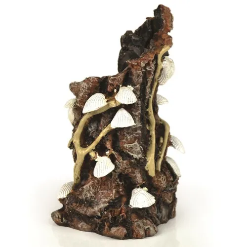 biOrb Muschelbaumstumpf Ornament – Künstlicher Baumstumpf für Aquarien - Aquarium Dekor Thematische Ornamente: Hochwertiger, detaillierter Baumstumpf mit Muscheln, ideal für biOrb Modelle und sorgt für eine kreative Unterwasserwelt.